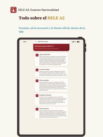 DELE A2: Examen Nacionalidad iPad screenshot