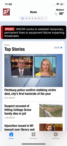 27 News NOW - WKOW iPhone screenshot