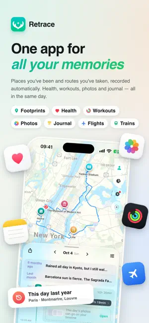 Retrace - Life Diary & Tracker screenshot 1