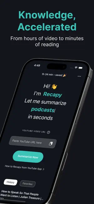 Recapy - AI YouTube Summary screenshot 1