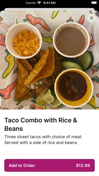 Pinches Tacos iPhone screenshot 3 - Food & Drink app