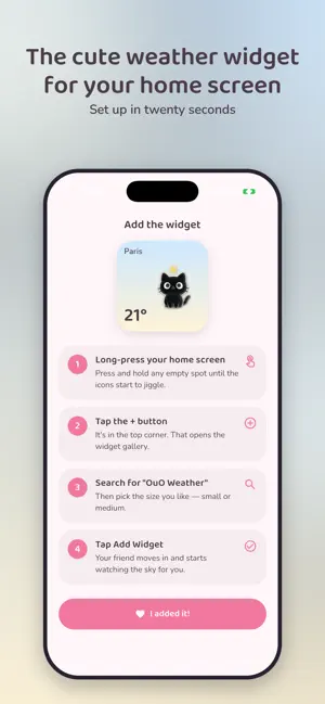 OuO Weather: Cute Cat Widget screenshot 4