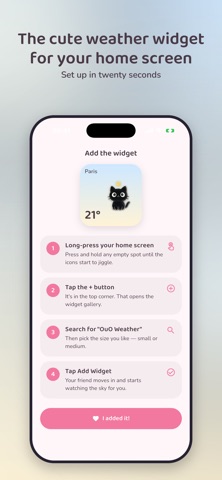 OuO Weather: Cute Cat Widget Screenshot 4 of 4