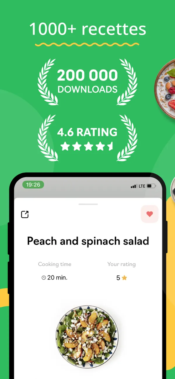 Screenshot #1 pour iCook: manger sainement, repas