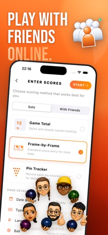 10Pin: Bowling Score Keeper iPhone screenshot