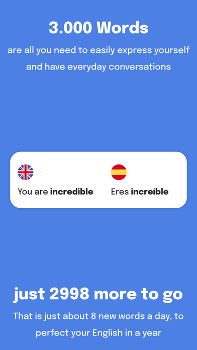 Screenshot 1 of Most Common Spanish Words App