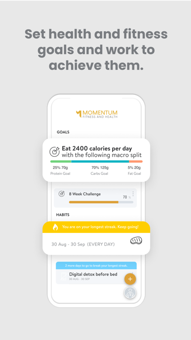 Momentum Fitness and Health Screenshot