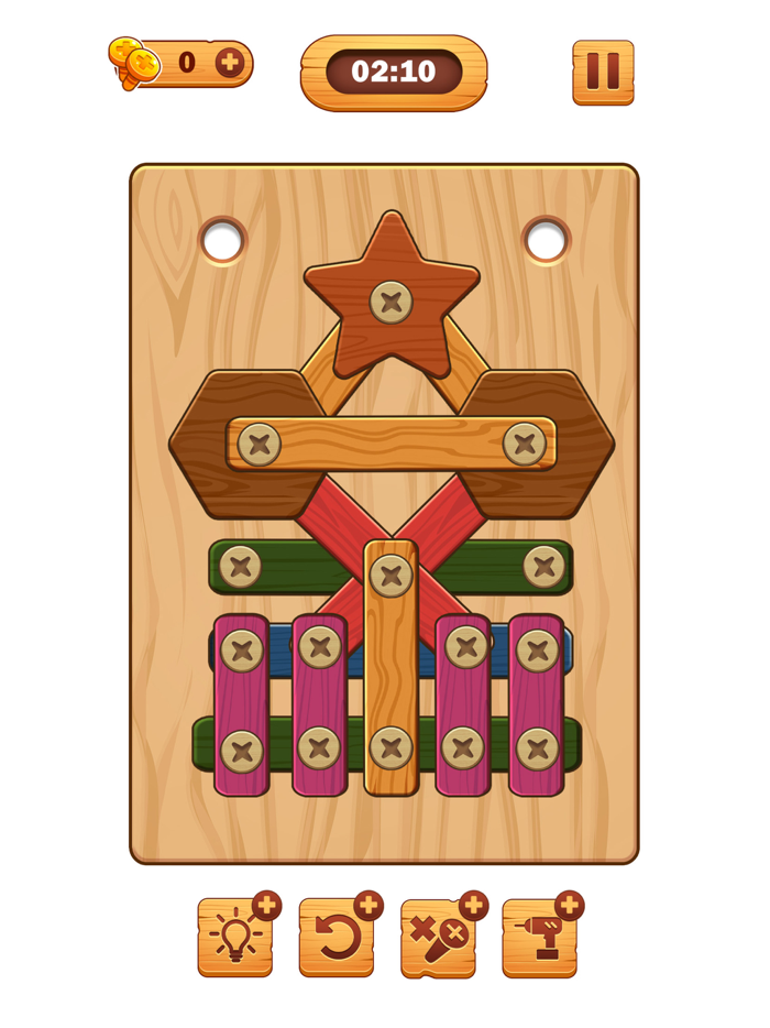 Screw Puzzle Wood Nut  Bolt™