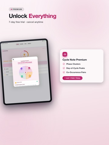 CycleNote: Period Tracker iPad screenshot