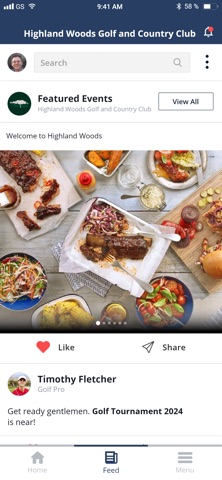 Highland Woods (members only) iPhone screenshot