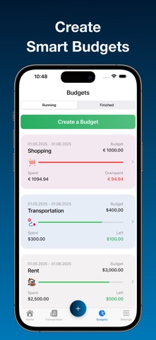 Money Tracker+ Budgeting App iPhone screenshot