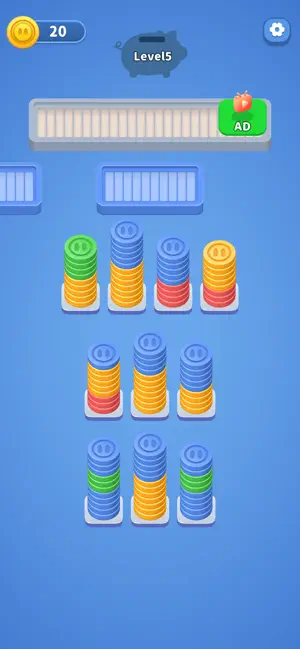 Piggy Sort: Color Puzzle screenshot 1