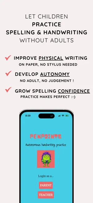 Penpoints: spelling practice screenshot 1