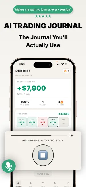 Debrief - Trading Journal screenshot 1