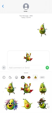 潜水牛油果贴纸 screenshot