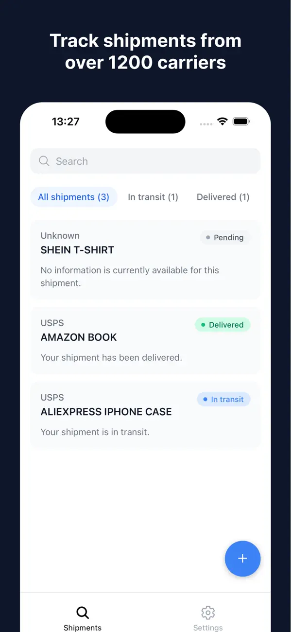Screenshot #2 pour Ordertracker - parcel tracking