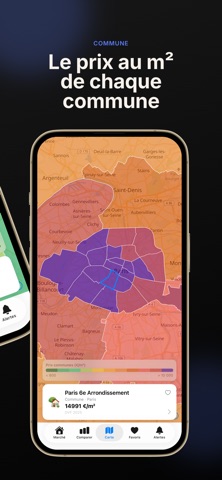 ImmoLive: Prix m² Immobilier iPhone screenshot