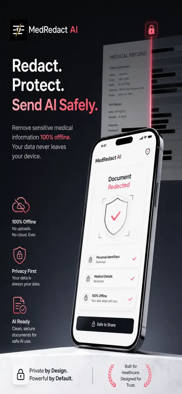 Screenshot #1 pour MedRedact: Medical Privacy AI