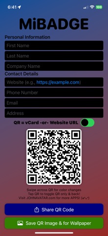 MiBADGE screenshot