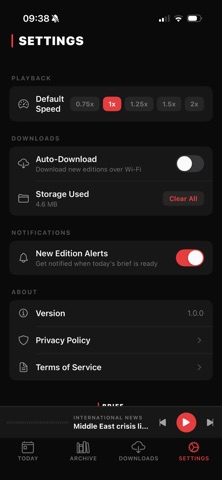 Brief Audio screenshot