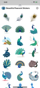 Beautiful Peacock Stickers screenshot #2 for iPhone
