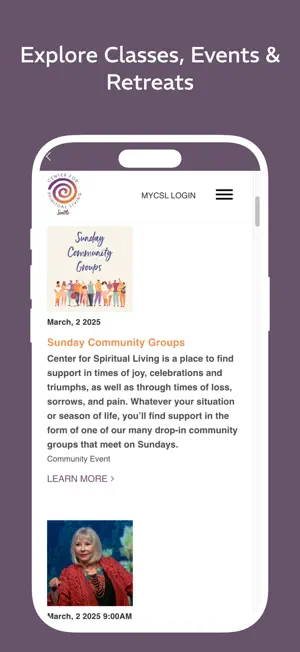 Center for Spiritual Living SE screenshot 4