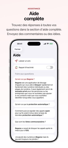 Begone: Blocage spam appel iPhone screenshot 7