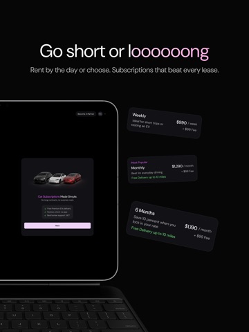 Eon: Electric Car Rentals iPad screenshot