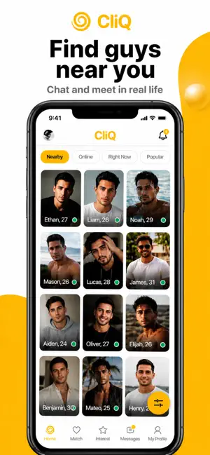 CliQ - Gay Dating, Chat & Meet screenshot 1