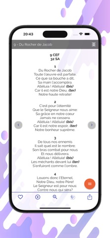 Chant d'Éspérance - Lyrics iPhone screenshot