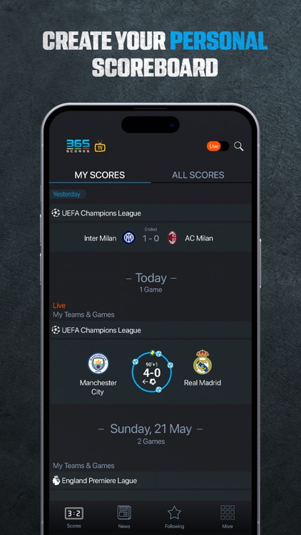 365Scores: Live Scores & News