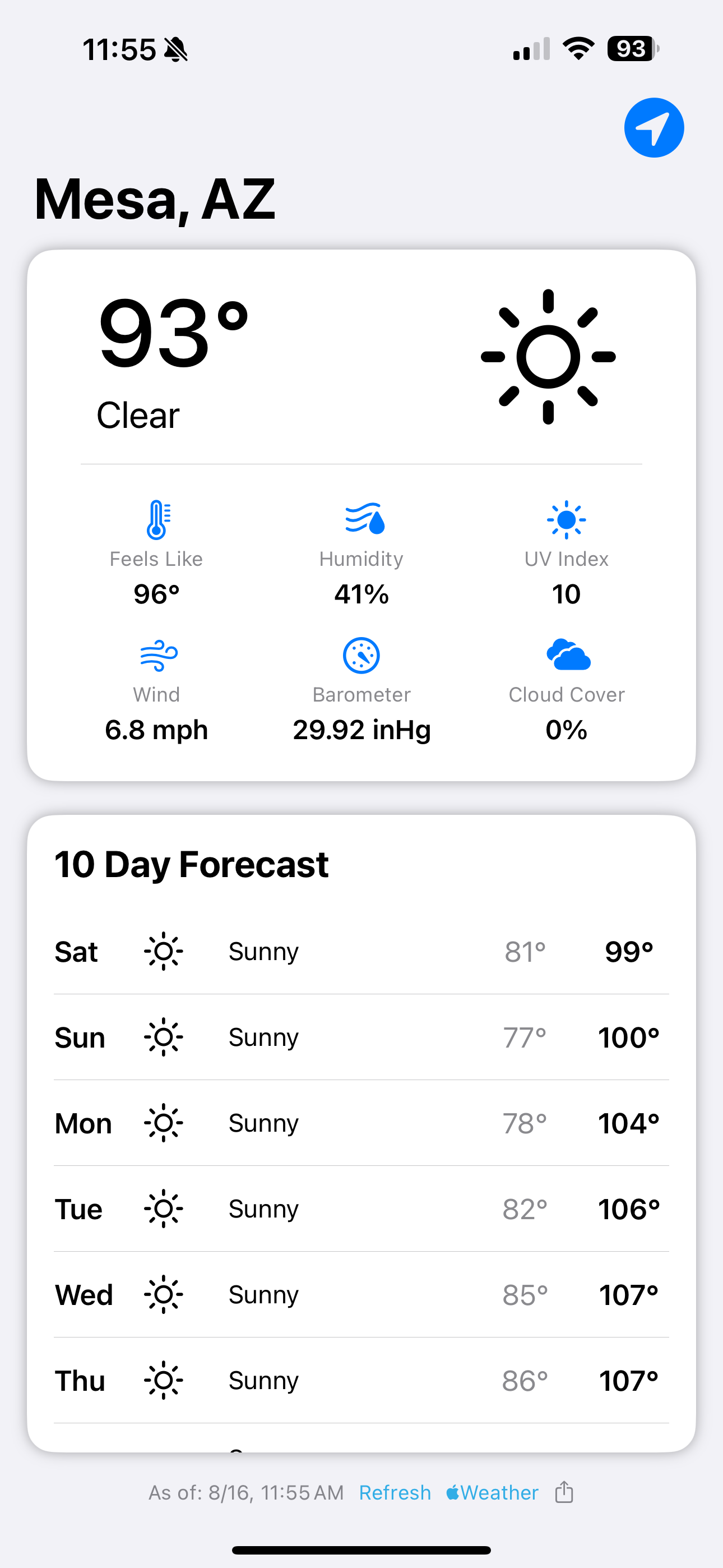 BareWeather: Local Forecast screenshot 3