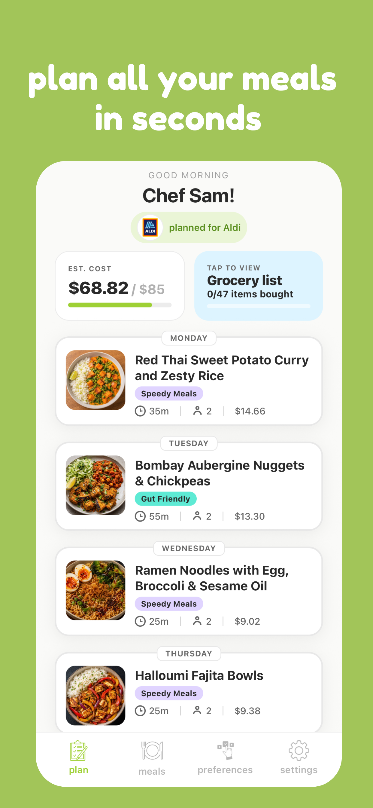 mise - meal planner