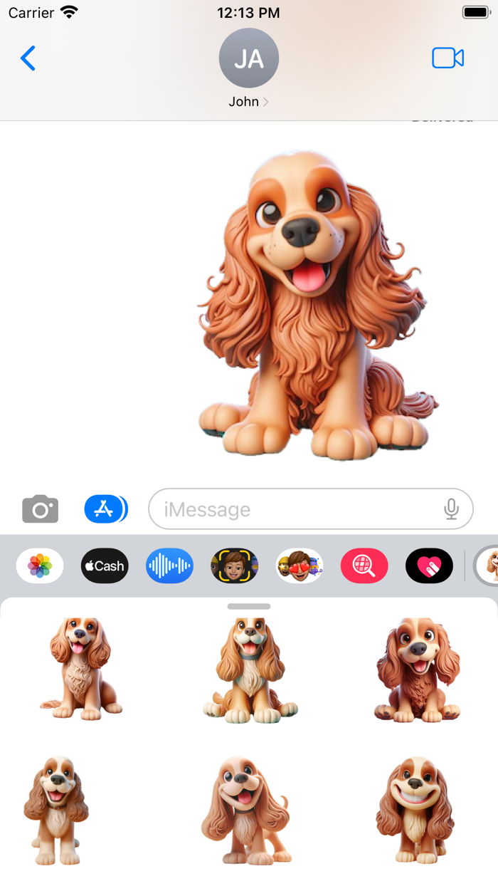 Happy Cocker Spaniel Stickers