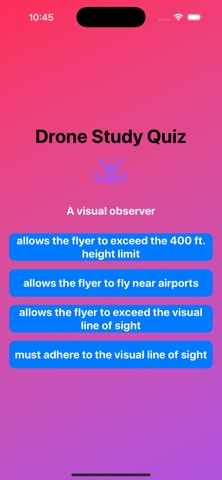 Drone Study Quiz Screenshot 1 of 6