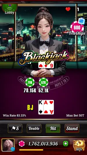 Blackjack 21 - Dealer Queens screenshot 2