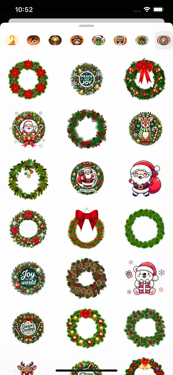 Screenshot #3 pour Merry Wreath Stickers