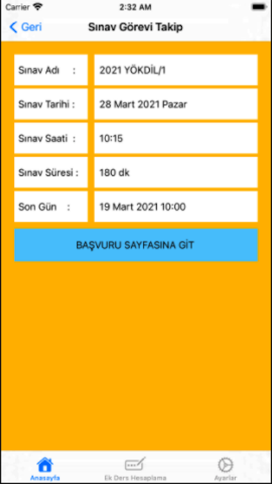 Sınav Görevi Takip&Kazanımlar Screenshot
