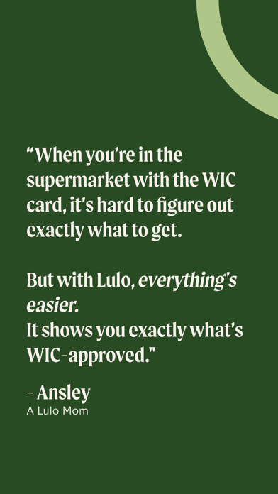 Lulo: WIC Shopping Screenshot