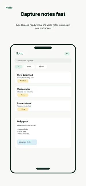 Notto: Notes, Ink, Voice screenshot 1