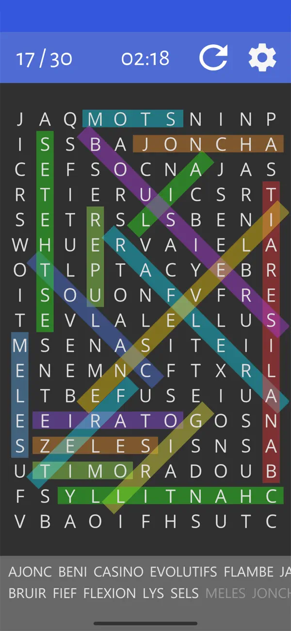 Screenshot #2 pour Mots Mêlés: Grilles illimitées