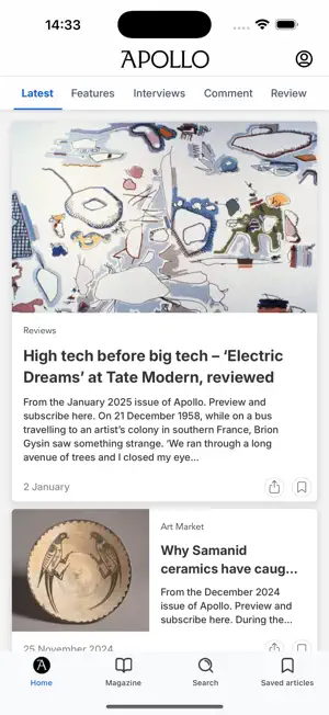 Apollo Magazine screenshot 1