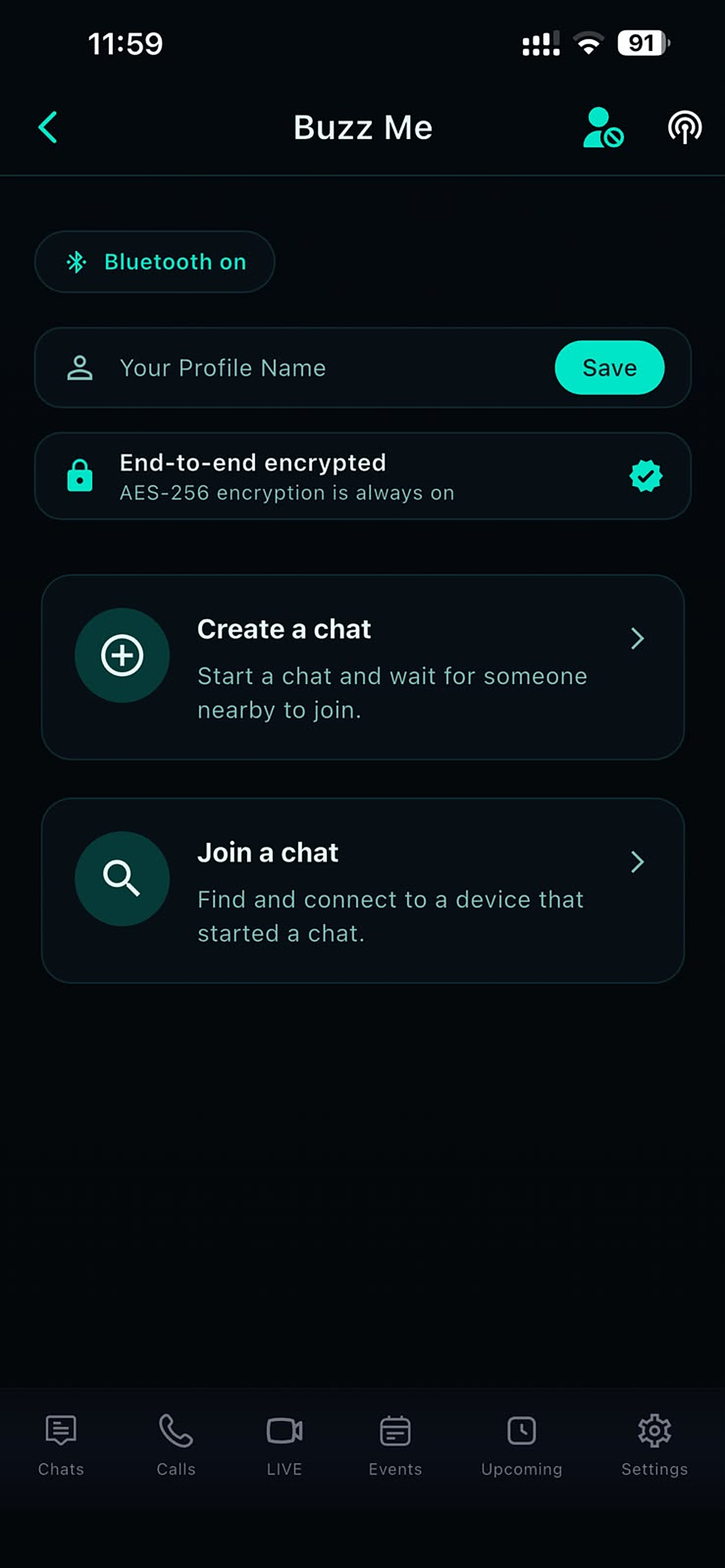 Buzzme Messenger Chat & Events screenshot 3