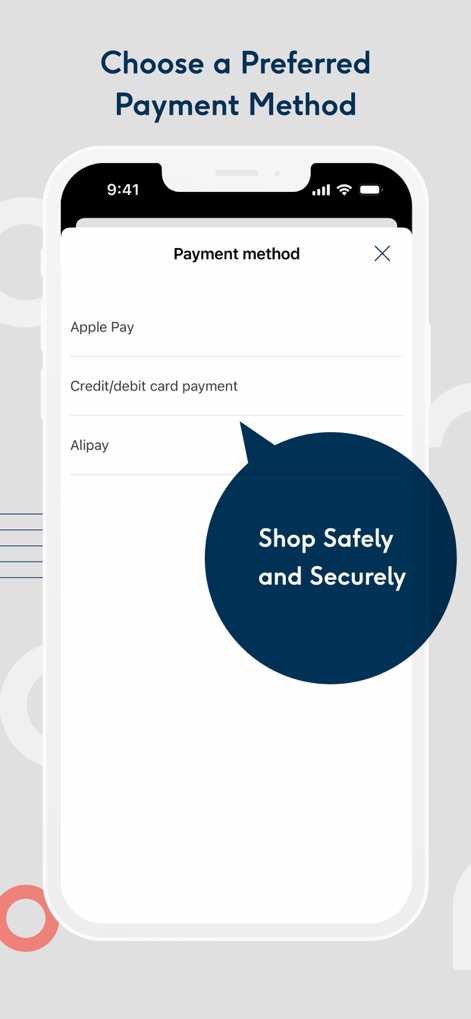 Pinkoi - The app ensures a seamless checkout process, offering multiple "Payment method" options such as Apple Pay and AliPay, underscoring its commitment to letting users "Shop Safely and Securely."