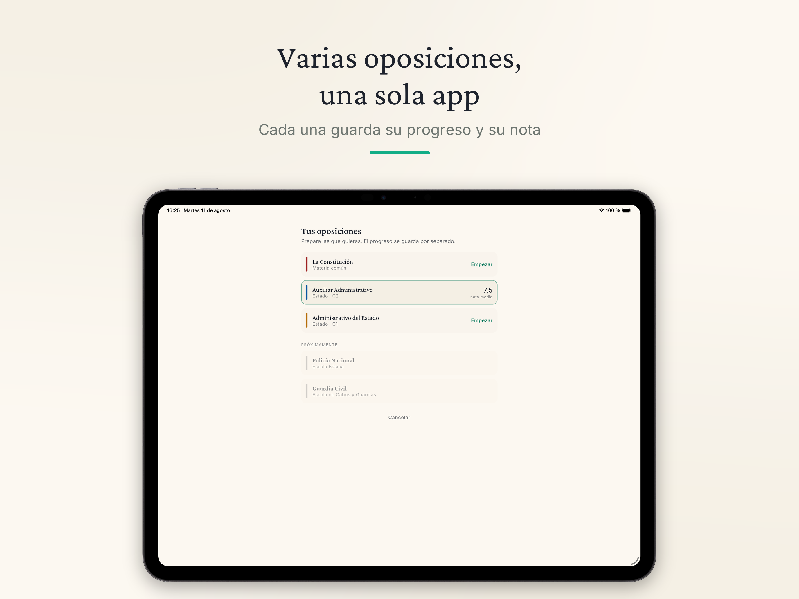 Mérito: Oposiciones y Tests screenshot 7