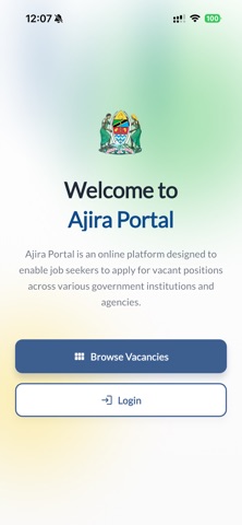 Ajira Portal iPhone screenshot 1