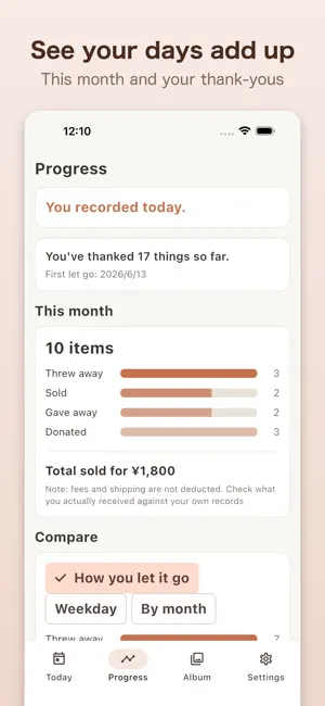 Sutekatsu: Declutter Journal screenshot 3