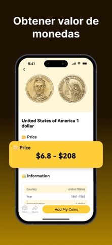 Identif. & valor de monedas iPhone screenshot 3
