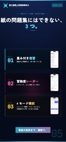 第三級陸上特殊無線技士 試験対策｜問題集 screenshot