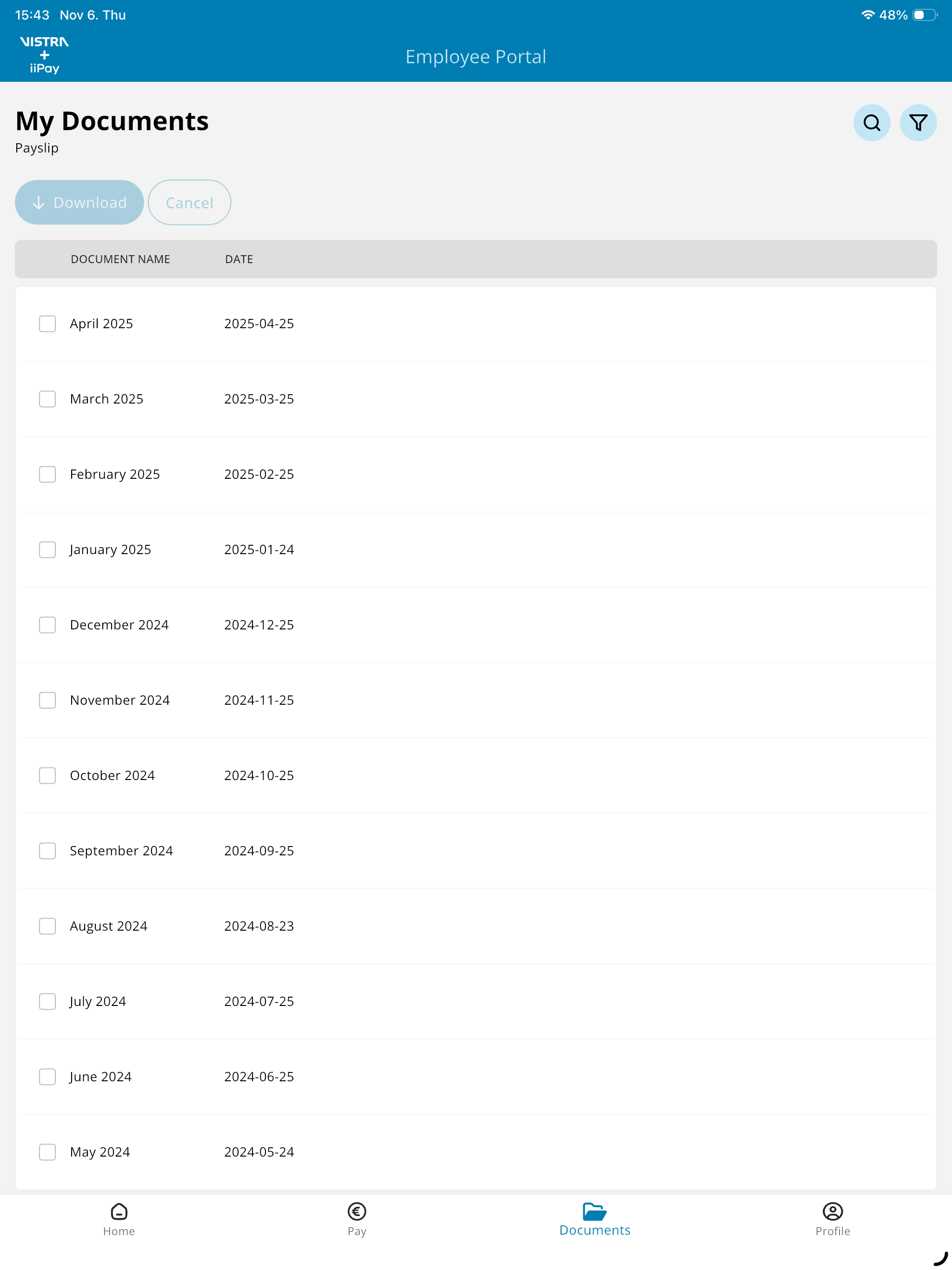 Vistra+iiPay: Employee Portal